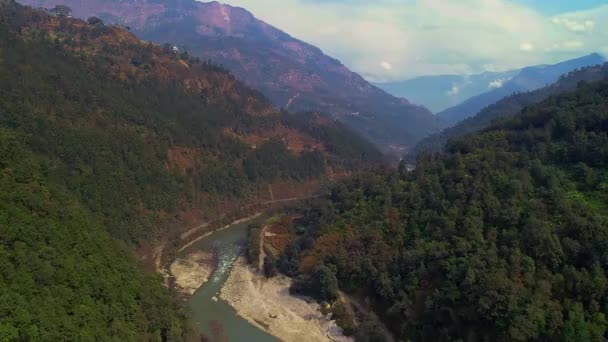 Вершина пагорбів у Непалі — стокове відео