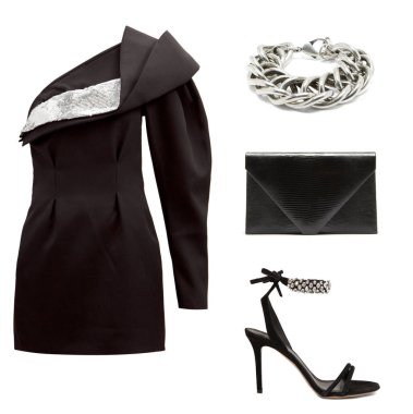 Kıyafet kolajı. Kolaj, modaya uygun kıyafetlerden oluşuyor ve son moda akımlarına göre yapıldı..