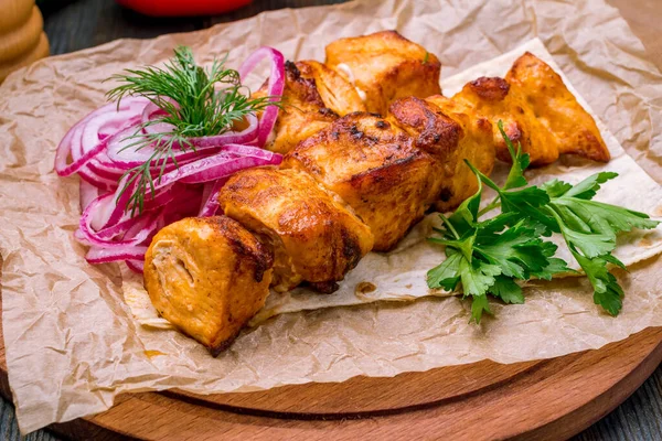 Kebab Ayam Papan — Stok Foto