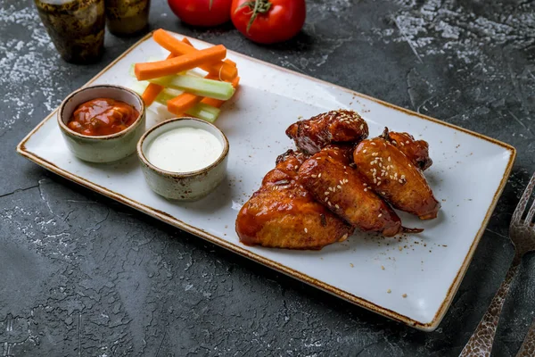Fried Buffalo Chicken Wings — Stock Photo, Image
