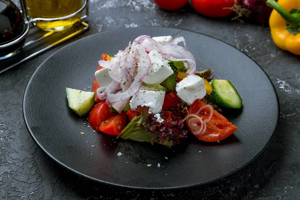 Salada Grega Com Feta — Fotografia de Stock