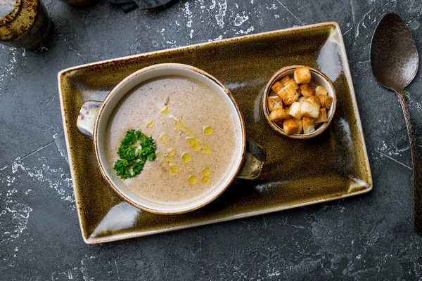 Cream Soup Mushrooms — Stock Photo, Image