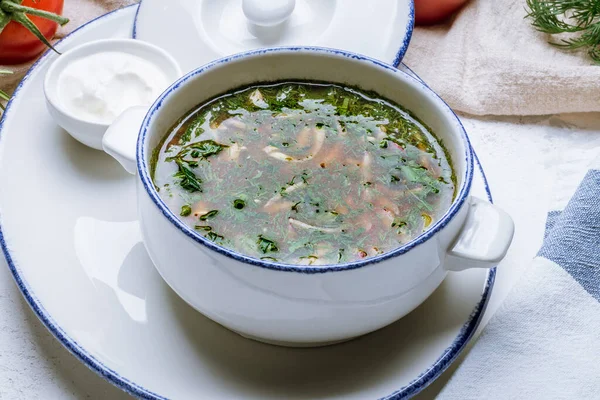Okroshka Sup Putih Kvass — Stok Foto
