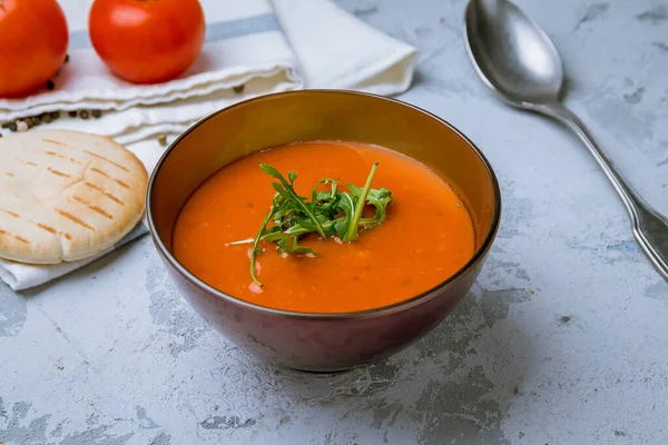 Soup Cream Tomato Bowl — Stock Photo, Image