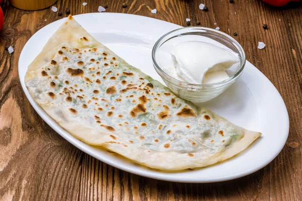 Assiette Avec Fond Alimentaire Qutab — Photo