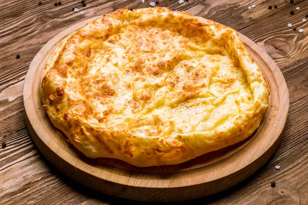 Peynir Geçmişi Olan Khachapuri — Stok fotoğraf