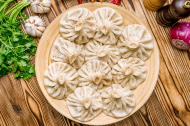 Khinkali kuzu eti ile, kapat.