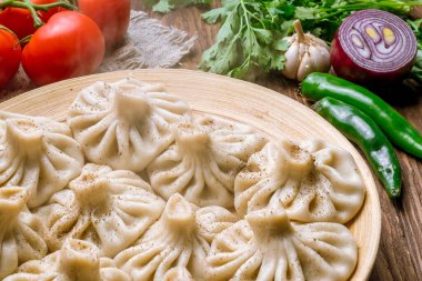 Khinkali kuzu eti ile, kapat.