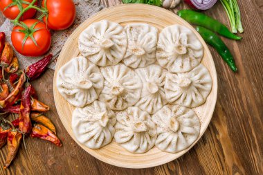 Khinkali kuzu eti ile, kapat.