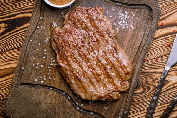 Carne Assada Bife Close — Fotografia de Stock