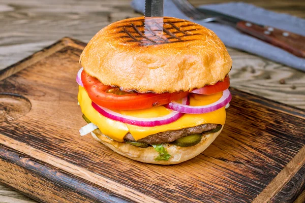 Burger Meat Close — Stock Photo, Image