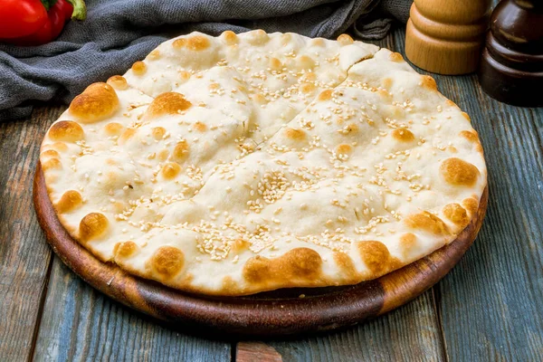 Focaccia Parmezan Închide — Fotografie, imagine de stoc