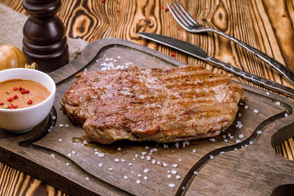 Carne Assada Bife Close — Fotografia de Stock