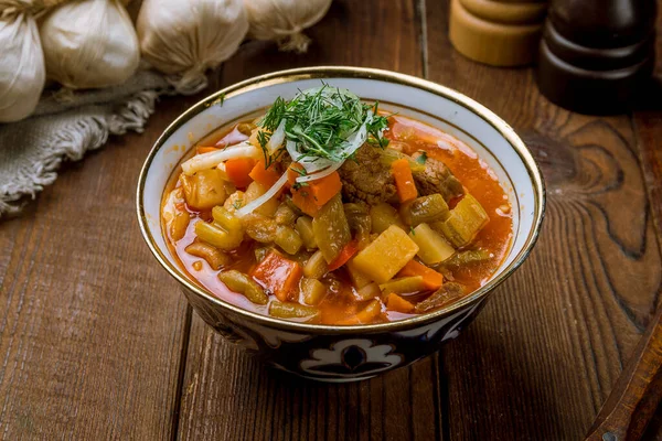 Lagman Asian Soup Close — Stock Photo, Image