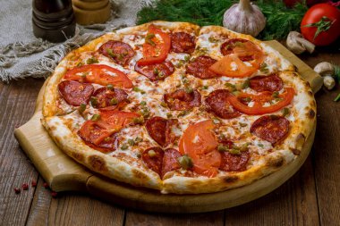 Meksika pizzası ve jalapeno.