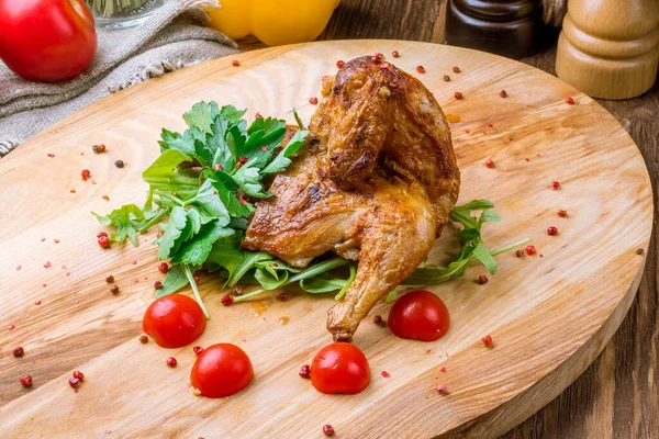 Tembakau Ayam Goreng Tampilan Tertutup — Stok Foto
