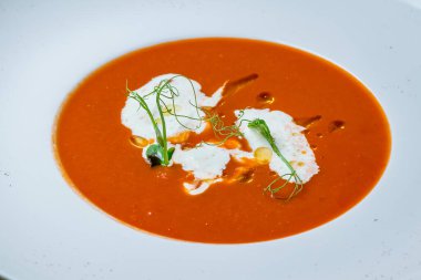 Domates çorbası kreması.