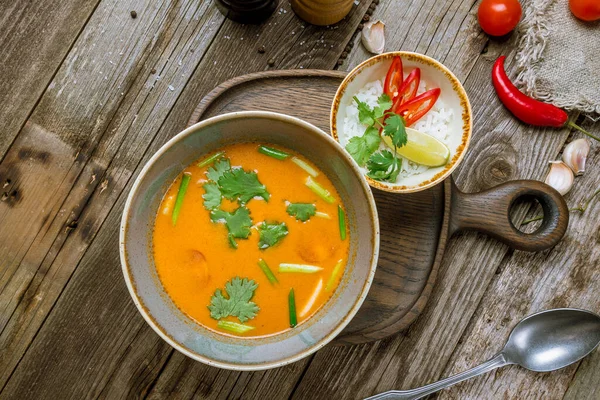 Close View Delicious Asian Soup Tom Yam — Stok Foto
