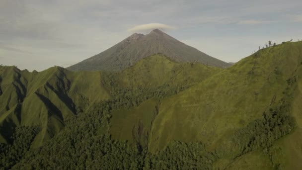 Територія пагорба Пергасінган включена в гору Рінджані, Ломбок, Індонезія. — стокове відео