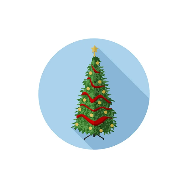 Diseño plano Árbol de Navidad — Archivo Imágenes Vectoriales