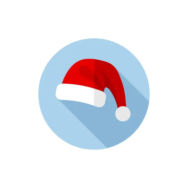 Płaski design Boże Narodzenie kapelusz — Wektor stockowy