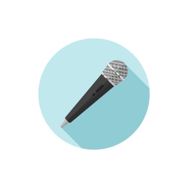 Vektör düz tasarım El bilgisayarı Mikrofon