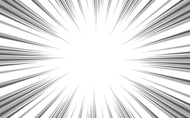 Çizgi film çizgi romanları, güneş ışınları veya yıldız patlaması elementleri için siyah ışık üzerinde soyut yakınlaştırma hızı etkisi