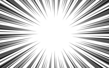 Çapraz çizgi arkaplanı. Komik güneş ışınları. Soyut siyah ve beyaz radyal çizgi çerçevesi. Manga ya da anime çizgi film patlama duvar kağıdı.