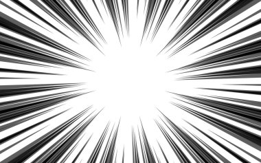 Siyah ve beyaz hız çizgi roman vektör dokusu.