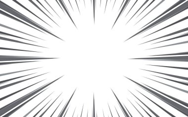 Çizgi roman arka planı. Manga hız çerçevesi, süper kahraman hareketi. Siyah ve beyaz vektör gösterimi.