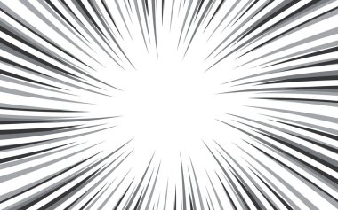 Radyal hız çizgileri arkaplanı. Çizgi roman patlama çizgileri duvar kağıdı.