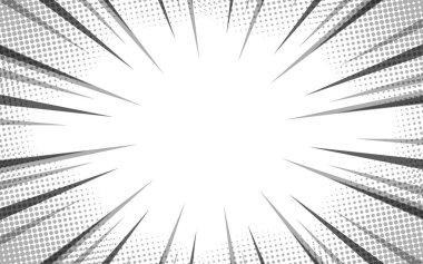 Pop Art Manga çizgi romanı. Siyah ve beyaz vektör çizimi.