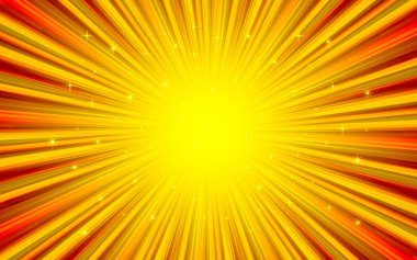 Pop art comic sunburst effect background with halftone. Cartoon abstract vector background.