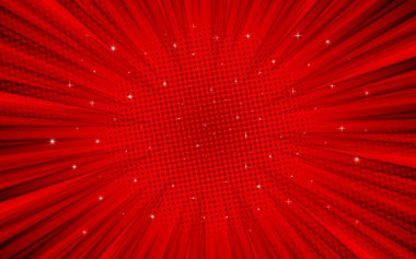 Abstract Comic Book Style Background. Modern creative pop art ray halftone style background.