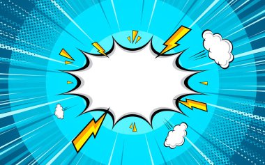 Soyut komik yakınlaştırma arkaplanı. vektör illüstrasyonu.