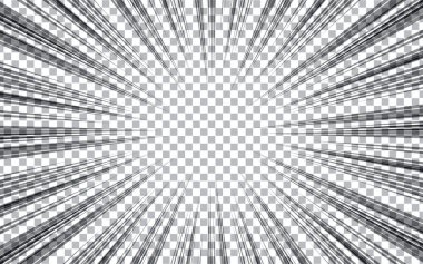 Boş siyah ve beyaz çizgi roman özet arkaplan şablonu.