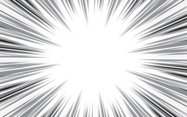 Çizgi roman arka planı. Manga hız çerçevesi. Patlama vektör çizimi.