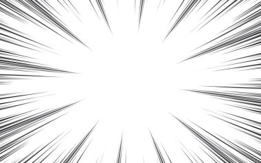 Boş siyah ve beyaz çizgi roman özet arkaplan şablonu.