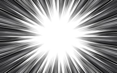 Komik hızlı radyal arka plan. Vektör illüstrasyonu.