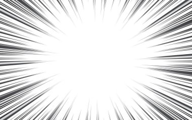 Çizgi roman tarzı siyah güneş patlaması arkaplanı.