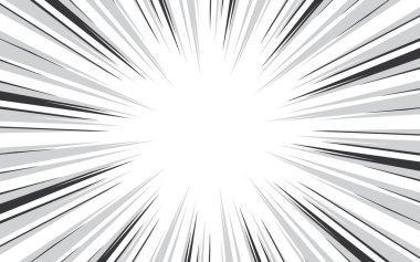 Çizgi roman aksiyon çizgileri. Hız çizgileri Manga çerçeveleri. Çizgi film geçmişi. Siyah ve beyaz vektör gösterimi.