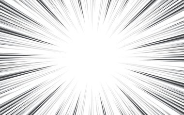 Siyah ve beyaz arkaplanda hızlanan yüksek hız çizgi çizgisi vektörü.