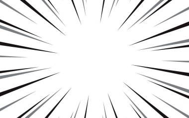 Arkaplan için çizgi roman biçimi radyal hız çizgileri.