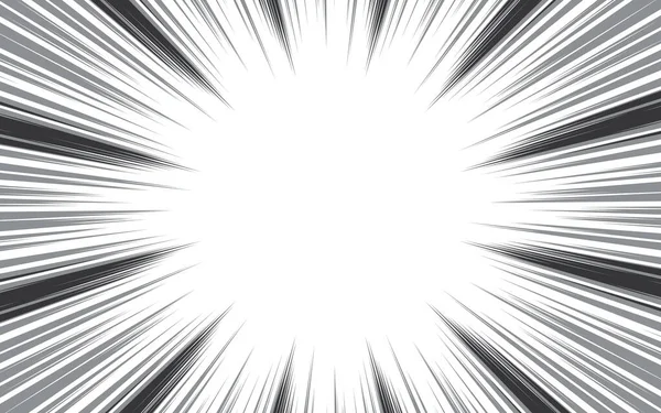 Çizgi roman siyah beyaz çizgi arkaplan. Manga hız çerçevesi. Süper kahraman hareketi.