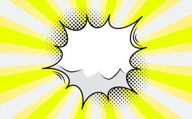 Comic pop art blank background