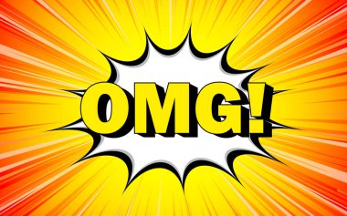 Çizgi Roman Konuşma Balonu, Pop Sanat Arkaplan Vektörü İllüstrasyonu.