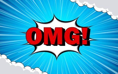 Bulut ve yarım ton gölgeli komik konuşma balonu, pop sanat tarzı.