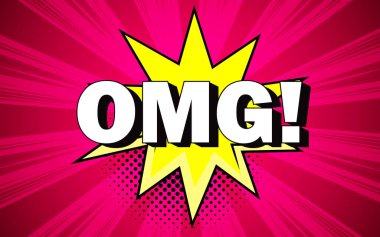 Çizgi Roman Konuşma Balonu, Pop Sanat Arkaplan Vektörü İllüstrasyonu.