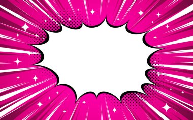 Retro çizgi roman tasarımı konuşma baloncukları. Pop sanat vektörü elementleri.