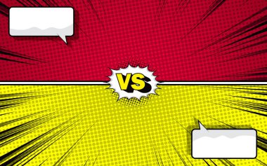 fight vs comic background with radial effect.